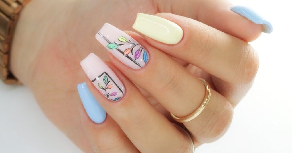 Lavender Pastel Neon Nails for a Bold Look