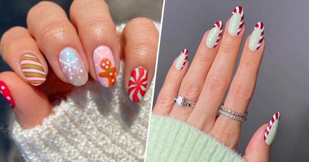 Rosy All Day: 30 Lovely Pink Christmas Nail Designs