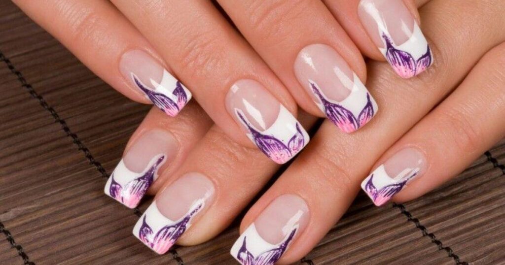 Pretty Butterfly Classic French Manicure